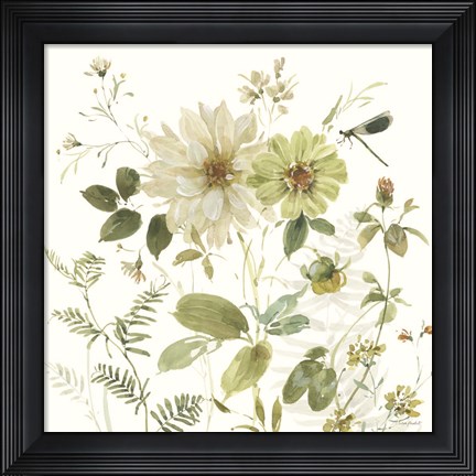 Framed Green Fields IV Print