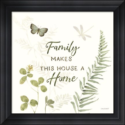 Framed Green Fields IX Print
