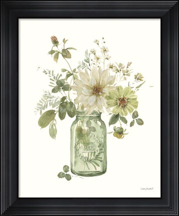 Framed Green Fields XXV Print