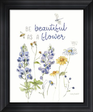 Framed Lovely Blues VI Print