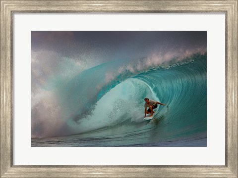 Framed Rolling Surfer Print