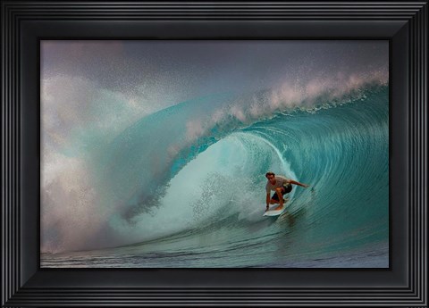Framed Rolling Surfer Print