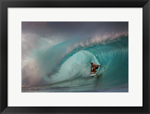 Framed Rolling Surfer Print