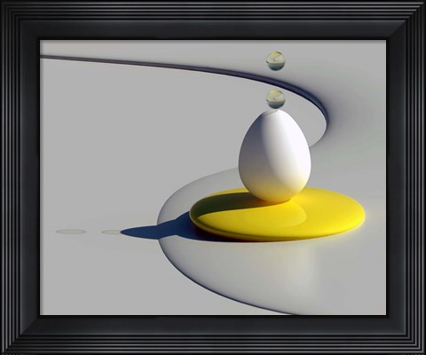 Framed Egg Shapes Print