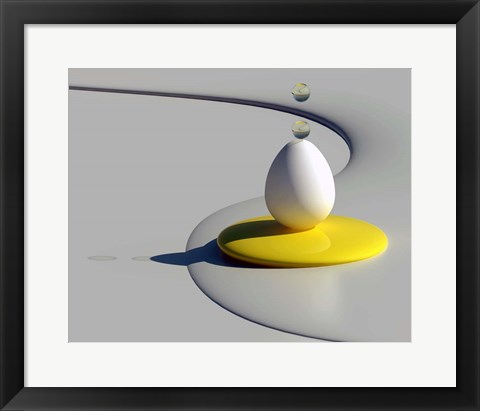 Framed Egg Shapes Print