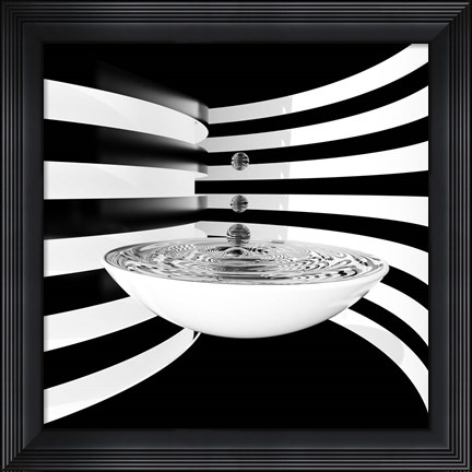 Framed Water Strips Print