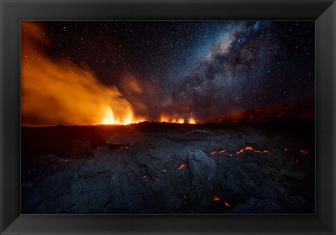 Framed Fire and Sky !!! Print