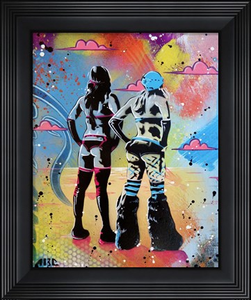 Framed Burner Girls 2 Print