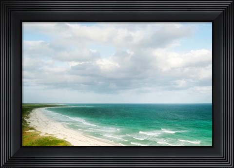Framed Coastal Blue Print