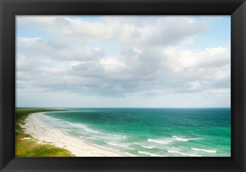 Framed Coastal Blue Print