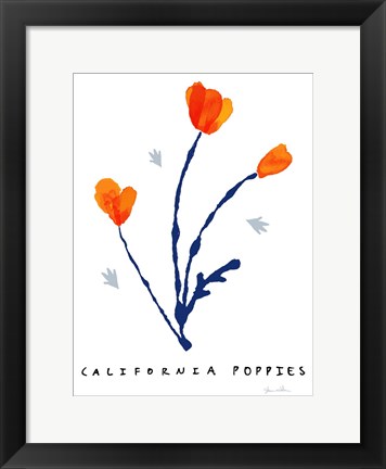 Framed California Poppies Print