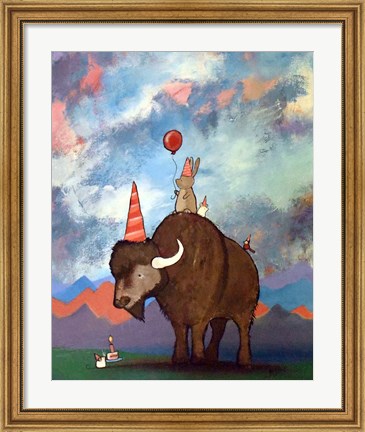 Framed Buffalo Birthday Print