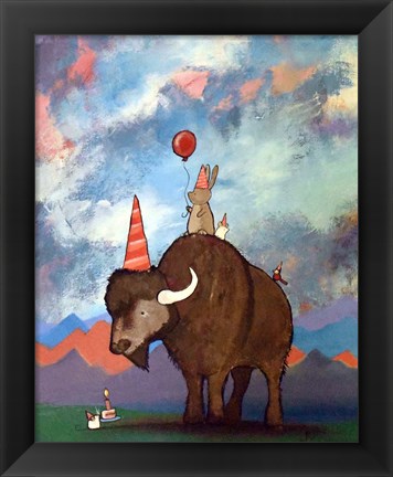 Framed Buffalo Birthday Print