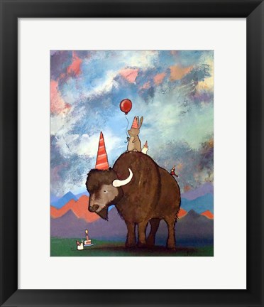 Framed Buffalo Birthday Print