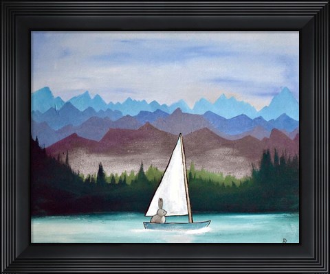 Framed Bunny Boat Print