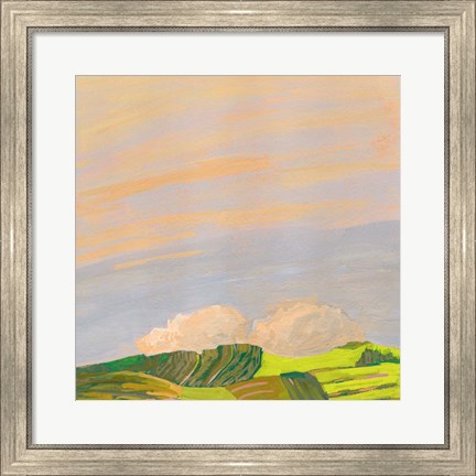 Framed Hills and Clouds Print