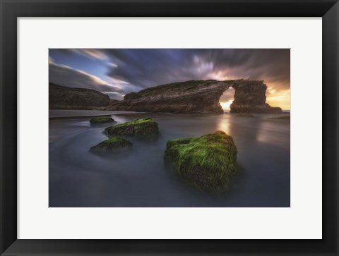 Framed Beach of the Cathedrals Print