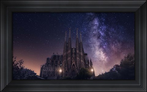 Framed Sagrada Familia Print