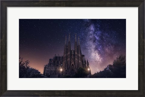 Framed Sagrada Familia Print