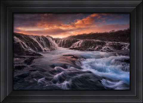 Framed Blue Flow II Print