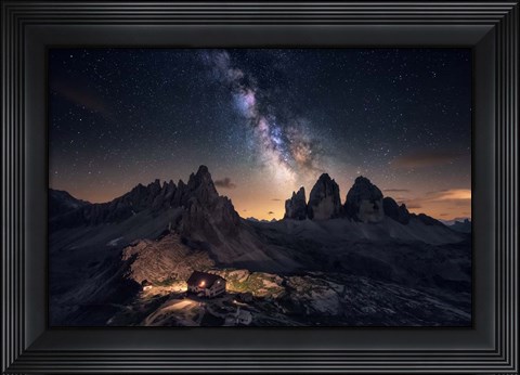 Framed Rising over Tre Cime Print