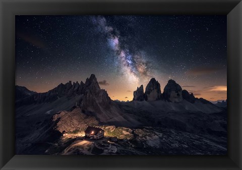 Framed Rising over Tre Cime Print