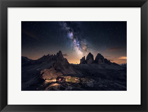 Framed Rising over Tre Cime Print