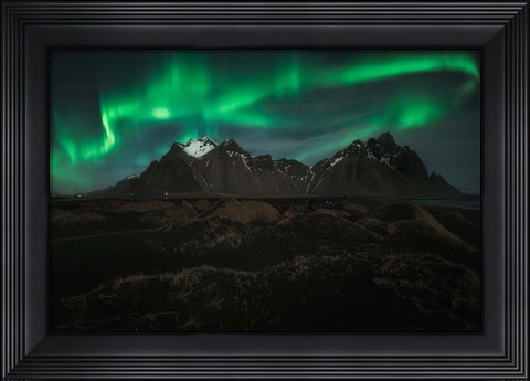 Framed Green Lights Print