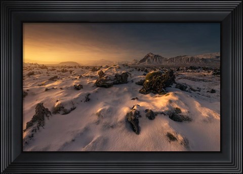 Framed Snowy Landscape Print