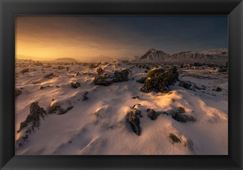 Framed Snowy Landscape Print