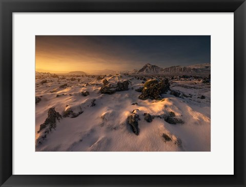 Framed Snowy Landscape Print