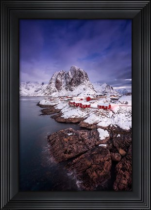 Framed Red Cabins Print