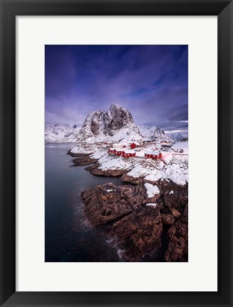 Framed Red Cabins Print