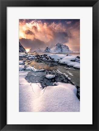 Framed Snowy Peaks Print