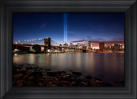 Framed Twin Lights Print