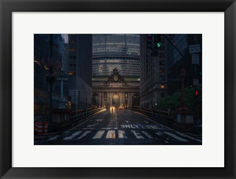 Framed Street at Night Print