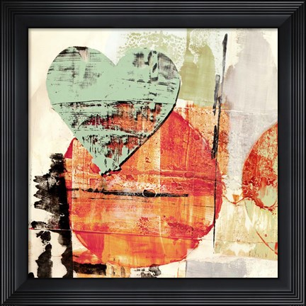 Framed Pop Love #1 (Heart+Sun) Print