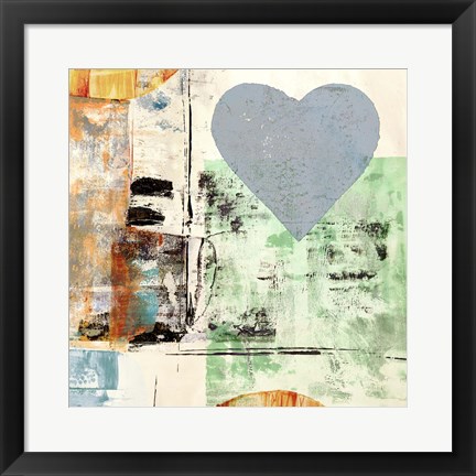 Framed Pop Love #2 (Heart) Print