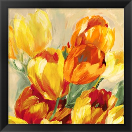 Framed Tulips in the Sun I Print