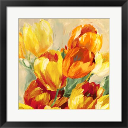 Framed Tulips in the Sun I Print