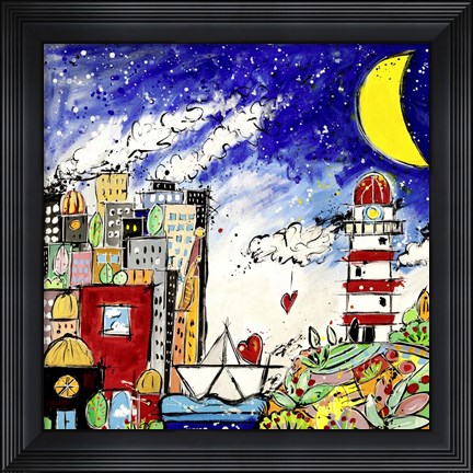 Framed Nella Citt dei Sogni ce Sempre Amore Print