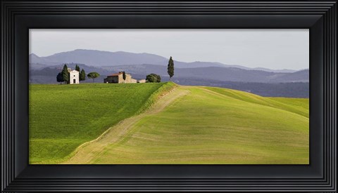Framed Val d&#39;Orcia, Siena, Tuscany (detail) Print