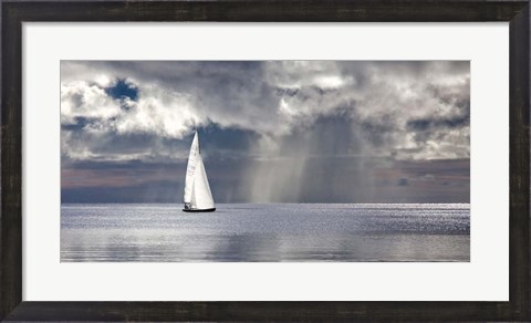 Framed Sailing on a Silver Sea Print