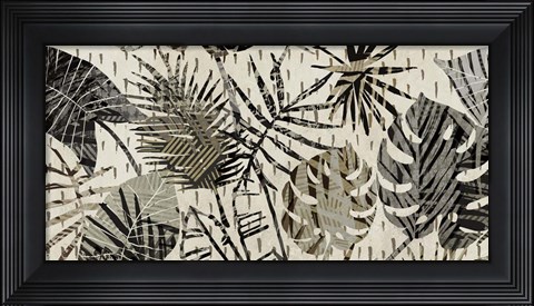 Framed Grey Palms Print