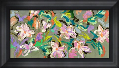 Framed Waterlilies Parade Print