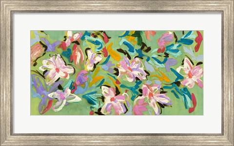 Framed Waterlilies in Summer Print