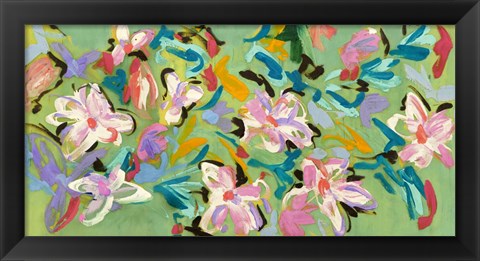 Framed Waterlilies in Summer Print