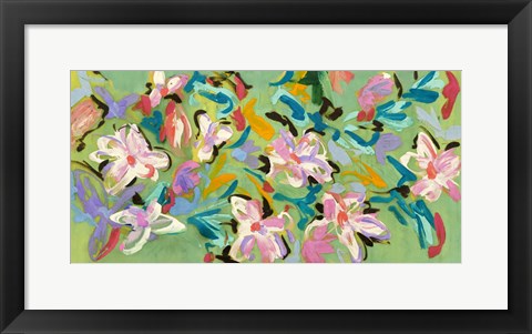 Framed Waterlilies in Summer Print