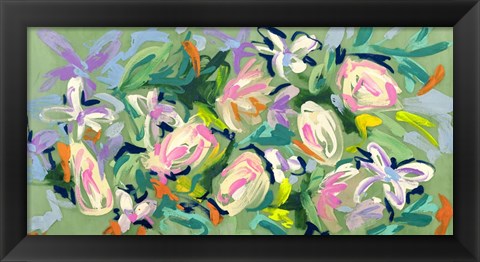 Framed Waterlilies in Spring Print