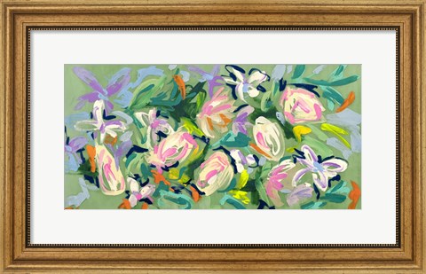 Framed Waterlilies in Spring Print